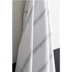 Gastonne Pamuklu Banyo Havlusu - Beyaz/Yeşil - 75x150 cm