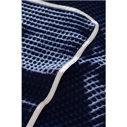 Dimanche King Size %100 Pamuk Gofre Pike - Lacivert/Beyaz