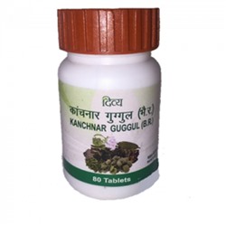 PATANJALI Kanchnar Guggulu Канчнар гуггул для нормализации работы лимфатической системы 80таб