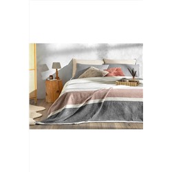 English Home Triple Stripe Scotch Tek Kişilik Battaniye 150x200 Cm Kahverengi-antrasit TYC00593491343