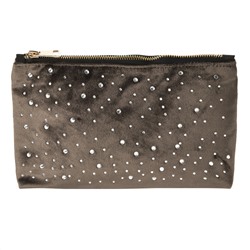 Damen Kosmetiktasche mit Ziersteinen