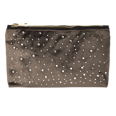 Damen Kosmetiktasche mit Ziersteinen