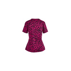 koi Stretch Scrubs Zebra Rose Print Top