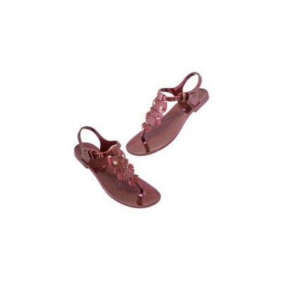 Сандалии Zhoelala OWL (бургунди глиттер) / Zhoelala OWL ( burgundy glitter)