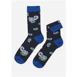 Kurze Herrensocken mit klassischem Muster