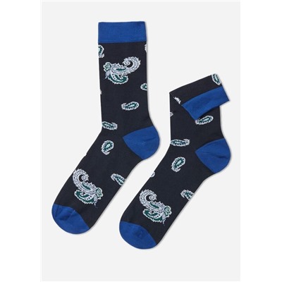 Kurze Herrensocken mit klassischem Muster