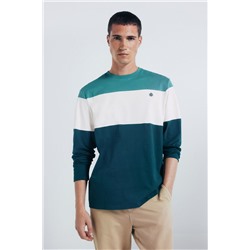 Camiseta manga larga piqué cortes