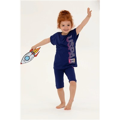 Kız Çocuk Lacivert Pijama Takımı