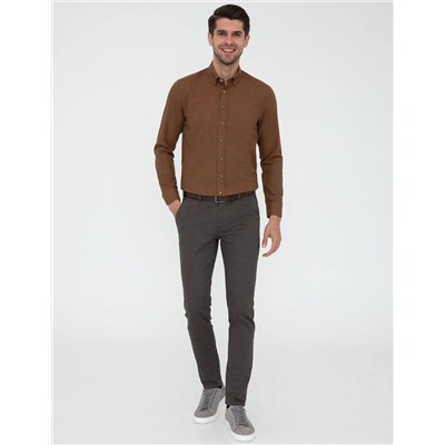 Taba Slim Fit Uzun Kollu Gömlek