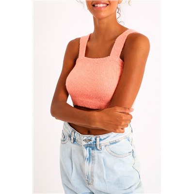 Crop top Rosa jaspeado