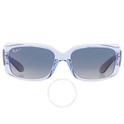 RAY-BAN  Blue Gradient Polarized Square Ladies Sunglasses