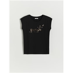Bedrucktes T-Shirt im Kimono-Stil