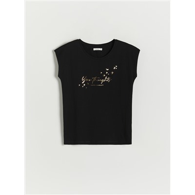 Bedrucktes T-Shirt im Kimono-Stil