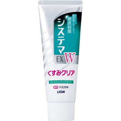 LION Зубная паста Dentor Systema EX W для проф. болезней десен, освежающая мята 125гр