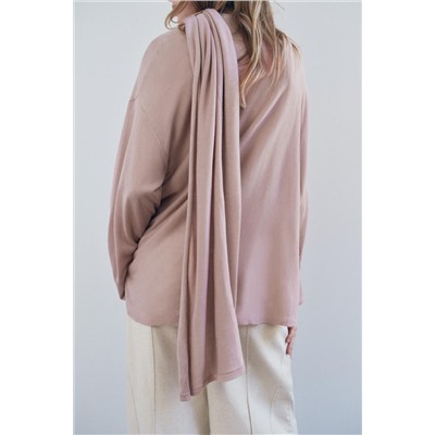 KNIT SWEATER WITH SCARF