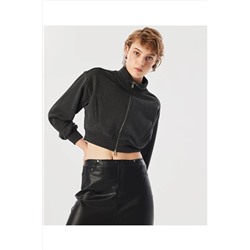 TwistRibana mıx crop sweatshırt