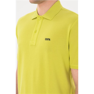 Erkek Regular Fit Polo Yaka Fıstık Yeşili Basic Tişört