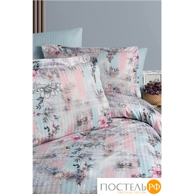 Постельное белье Карвен Stripe Satin с цветным принтом 1.5 спальное N249 -SB005(4пр.)