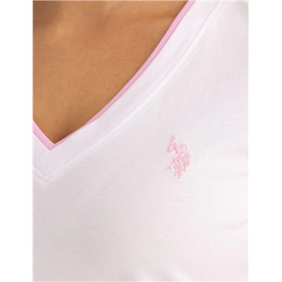 DOUBLE BAND V-NECK T-SHIRT