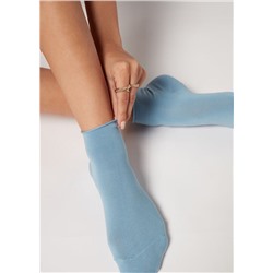 Kurze Baumwollsocken ohne Rand