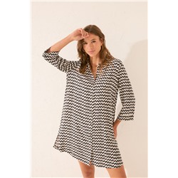 Camisola corta estampado zig zag