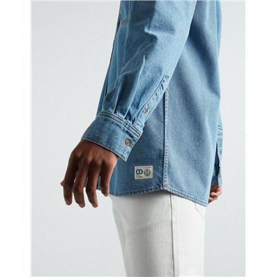 Pocket Denim Shirt, Men, Blue