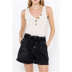 Camiseta de tirantes Beige claro jaspeado