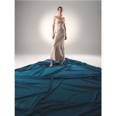 Maxikleid in Lingerie-Optik