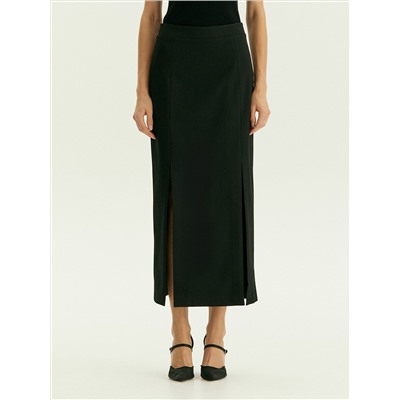 Юбка миди с разрезами, S1121/monk