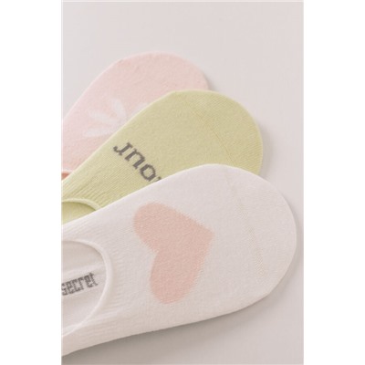 Pack 3 calcetines invisibles print "amour"