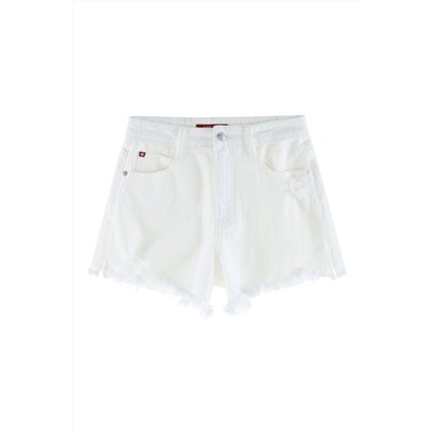 Short vaquero Blanco