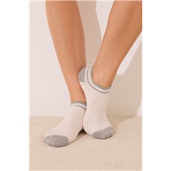 Calcetines cortos blancos lurex
