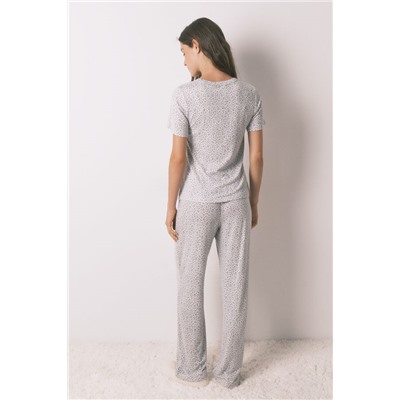 Pijama largo manga corta estampado animal Miffy