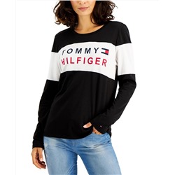 Tommy Hilfiger Long-Sleeve Colorblocked Logo T-Shirt