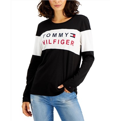 Tommy Hilfiger Long-Sleeve Colorblocked Logo T-Shirt
