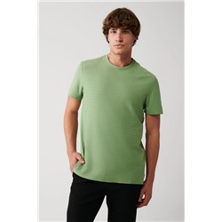 Avva, Erkek Su Yeşili %100 Pamuk Bisiklet Yaka T-shirt A31y1057
