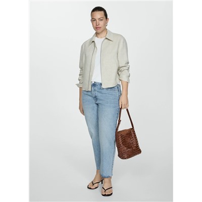 Jeans Blanca rectos crop