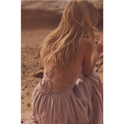GAUZE MIDI DRESS
