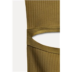 CUT-OUT RIBBED DRESS