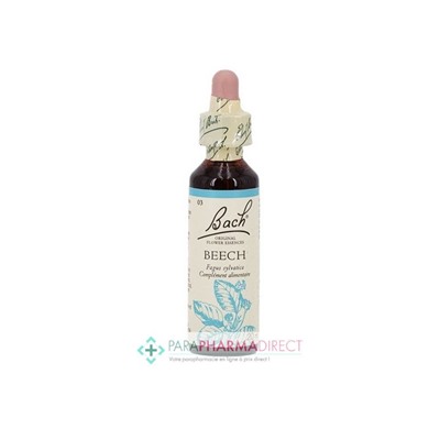 Fleurs de Bach Beech (hêtre) Indulgence, compréhension, tolérance 20ml