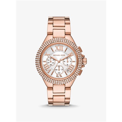 Oversized Camille Pavé Rose Gold-Tone Watch