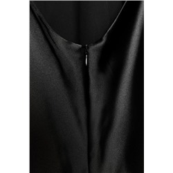 SATIN MIDI DRESS WITH STRAPS ON THE BACK