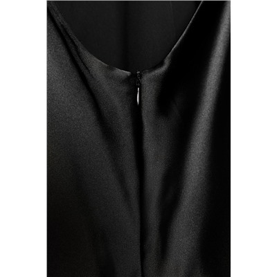 SATIN MIDI DRESS WITH STRAPS ON THE BACK