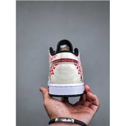 Баскетбольные кроссовки Air Jordan 1 Low, выполненная по индивидуальному заказу синхронизация Года змеи