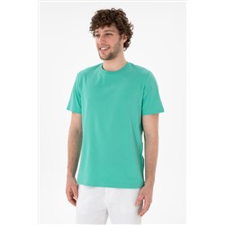 Erkek Regular Fit Bisiklet Yaka Mint Basic Tişört