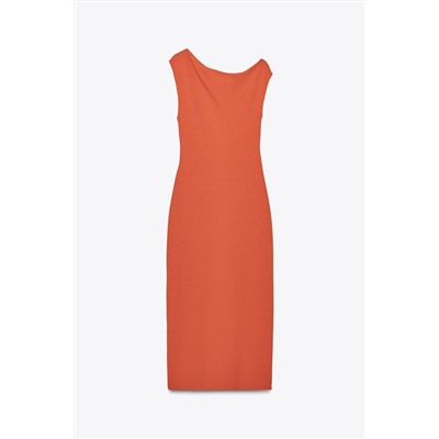 DRAPED MIDI DRESS