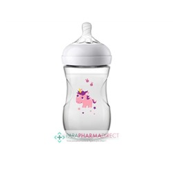 Avent Biberon Natural 1m+ 260ml Licorne