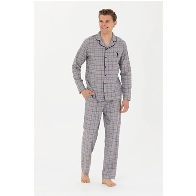 Erkek Gri Melanj Pijama Takımı