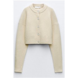 Ritnice Kadın Tilia Crop Krem Örgü Hırka TYCJ6F3YFN170482774488960