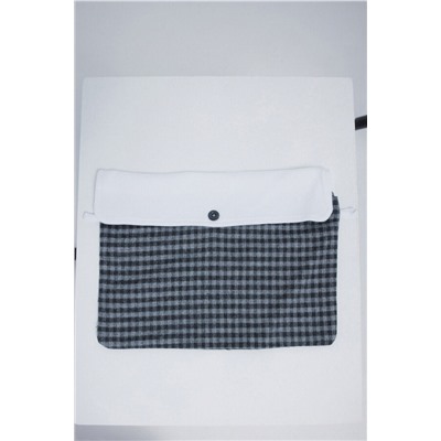 Pijama largo pantalón fannel cuadros grises